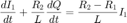 $$\frac{dI_1}{dt}+\frac{R_2}{L}\frac{dQ}{dt}=\frac{R_2-R_1}{L}I_1$$