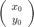 $$\left(\begin{array}{c}x_0\\y_0\end{array}\right)$$